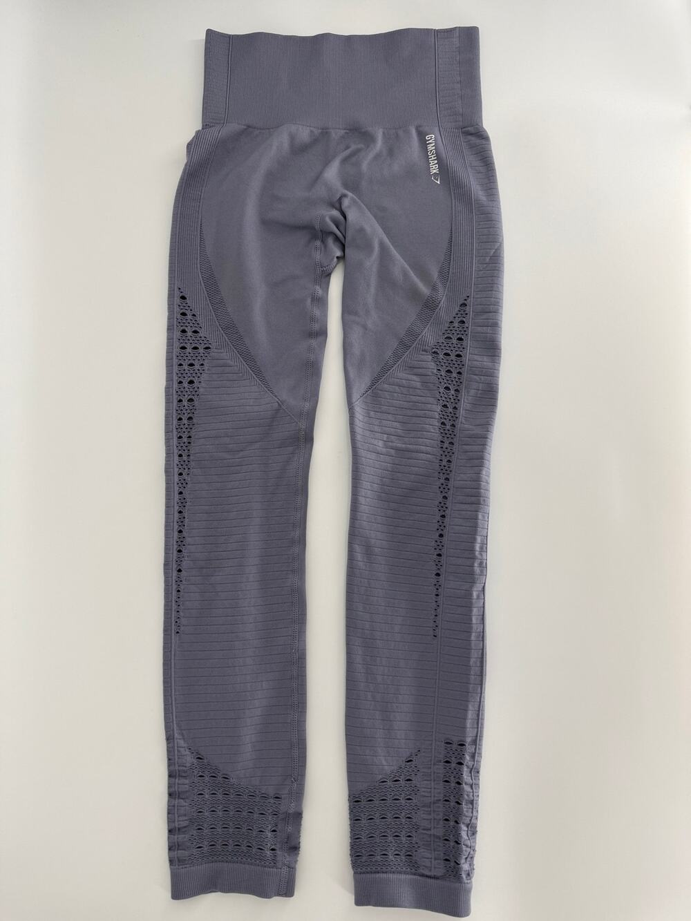 Gymshark Seamless Leggings Womens S Gray Purple High Rise Compression Pants